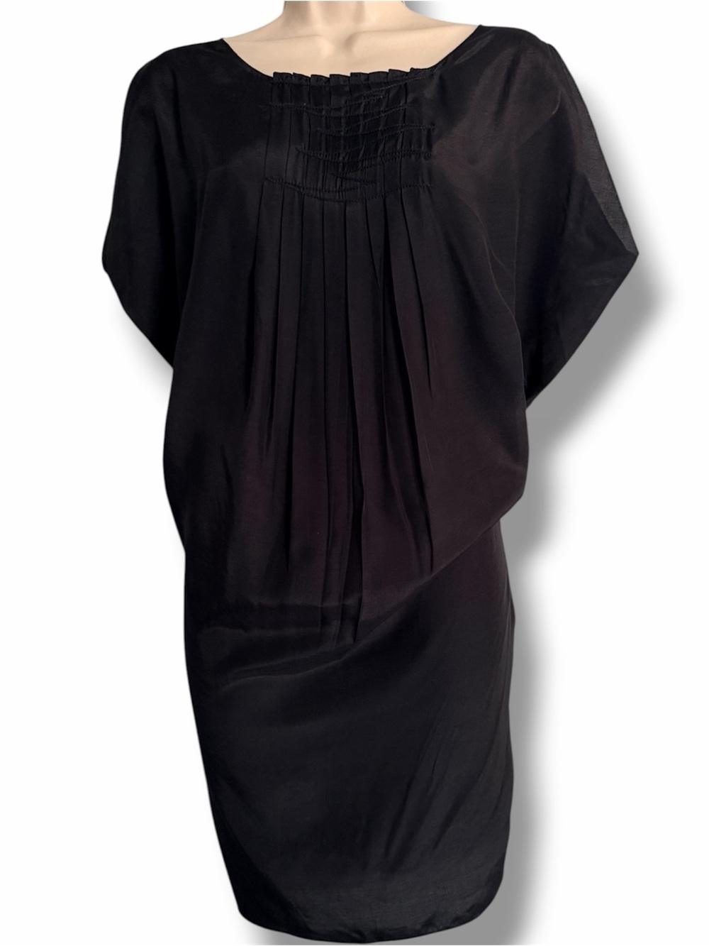 Leon Max Y2K Silk Dress Size XS Black Sheer